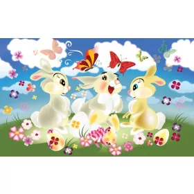 Nyulak poszter, fotótapéta Vlies (368 x 254 cm)