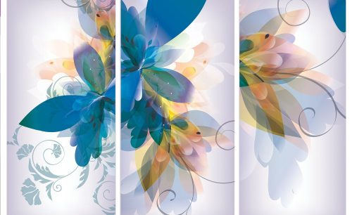 Virág minta poszter, fotótapéta Vlies (254 x 184 cm)