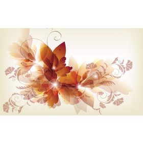 Virág minta poszter, fotótapéta, Vlies (104 x 70,5 cm)