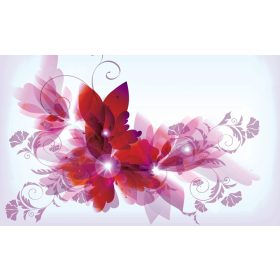 Virág minta poszter, fotótapéta, Vlies (104 x 70,5 cm)