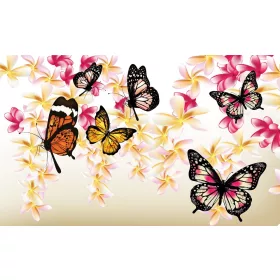 Pillangók poszter, fotótapéta, Vlies (104 x 70,5 cm)