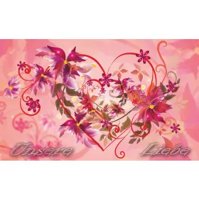   Absztrakt szív  poszter, fotótapéta, Vlies (104 x 70,5 cm)