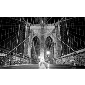   Brooklyn Bridge  poszter, fotótapéta, Vlies (104 x 70,5 cm)
