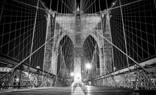 Brooklyn Bridge poszter, fotótapéta, Vlies (416 x 254 cm)