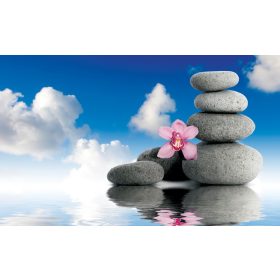 Spa stones poszter, fotótapéta, Vlies (104 x 70,5 cm)