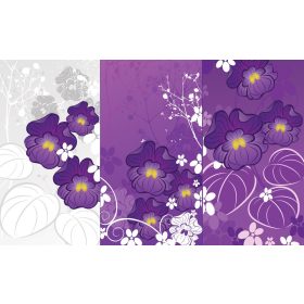 Virág minta poszter, fotótapéta, Vlies (104 x 70,5 cm)