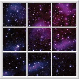   Kazettás virágos vlies poszter, fotótapéta  (312 X 312 cm)