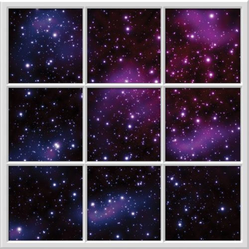 Kazettás virágos vlies poszter, fotótapéta  (208 X 208 cm)