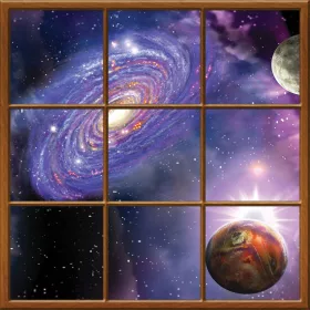   Kazettás virágos vlies poszter, fotótapéta  (208 X 208 cm)