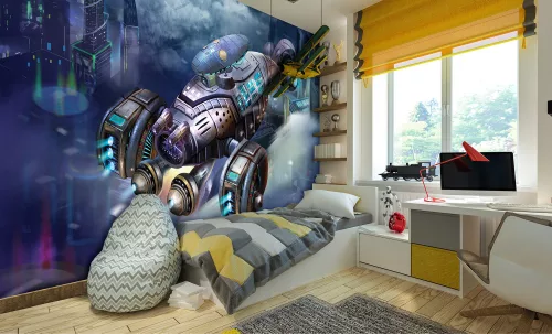 Űrhajó poszter, fotótapéta, Vlies (104 x 70,5 cm)