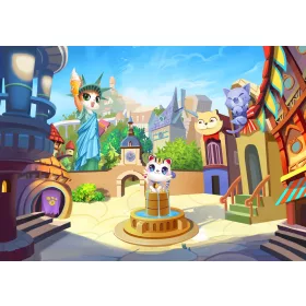 Macskák poszter, fotótapéta, Vlies (104 x 70,5 cm)