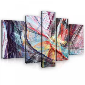   Vászonkép, 5 darabos, Játék a színekkel 170x100 cm méretben