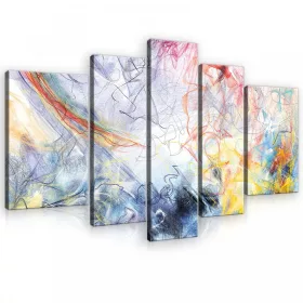  Vászonkép, 5 darabos, Játék a színekkel 170x100 cm méretben