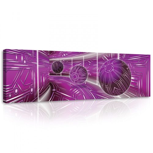 3D Absztrakt, vászonkép, 145x45 cm méretben