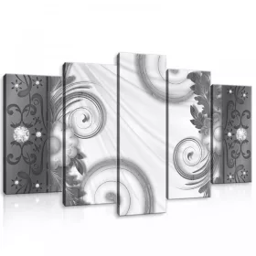  Vászonkép 5 darabos, Modern mintás absztrakt  100x60 cm méretben