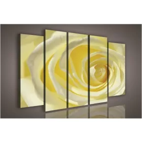 Vászonkép, 5 darabos Sárga rózsa 150x100 cm méretben