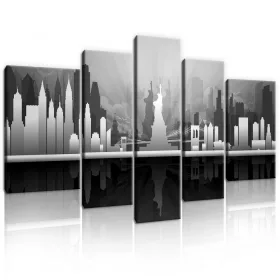   Vászonkép, 5 darabos, New York szürkében 170x100 cm méretben