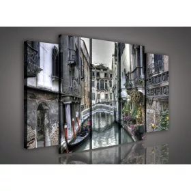 Vászonkép, 5 darabos Velence 150x100 cm méretben