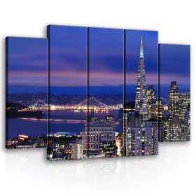 Vászonkép, 5 darabos San Francisco 150x100 cm méretben