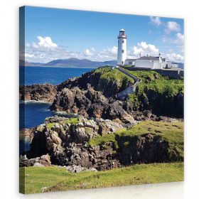   Világítótorony a hegytetőn, vászonkép 80x80 cm méretben