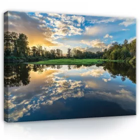   Vászonkép, Felhők tükröződése a tavon 80x60 cm méretben