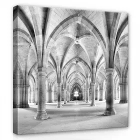   Glasgow Egyetem kerengő gótikus stílusban, vászonkép, 80x80 cm méretben