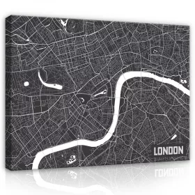 Vászonkép, Térkép - London, 100x75 cm méretben