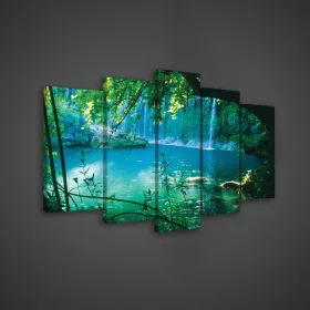 Vászonkép 5 darabos,Vízesés  100x60 cm méretben