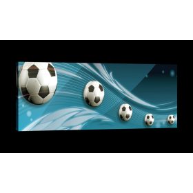 Focilabdák, vászonkép, 145x45 cm méretben