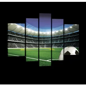   Vászonkép, 5 darabos, Stadion focilabdával 170x100 cm méretben