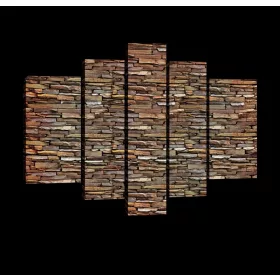 Vászonkép, 5 darabos, Kőfal 170x100 cm méretben