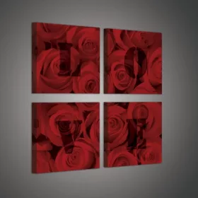 Vászonkép 4 darabos, LOVE 50x50 cm méretben