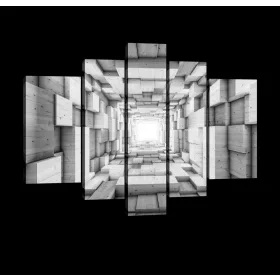 Vászonkép, 5 darabos, 3D 170x100 cm méretben