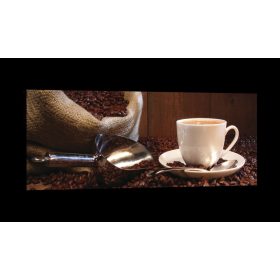 Kávé, vászonkép, 145x45 cm méretben