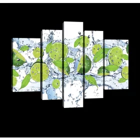 Vászonkép, 5 darabos, Lime 170x100 cm méretben