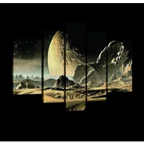 Vászonkép, 5 darabos, Űrbolygó 170x100 cm méretben