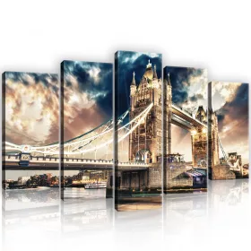   Vászonkép 5 darabos Tower Bridge,London 100x60 cm méretben
