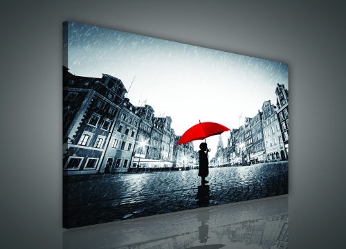 Vászonkép, Esernyő alatt, 80x60 cm méretben