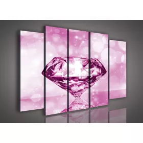 Vászonkép, 5 darabos Gyémánt 150x100 cm méretben