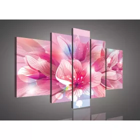 Vászonkép, 5 darabos, Liliomok 170x100 cm méretben