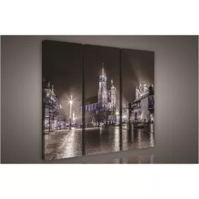   Város az esti fényekben, 3 darabos vászonkép, 90x80 cm méretben