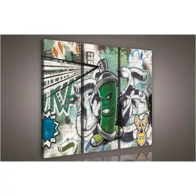 Graffiti, 3 darabos vászonkép, 90x80 cm méretben