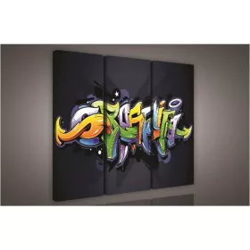 Graffiti, 3 darabos vászonkép, 90x80 cm méretben