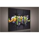 Graffiti, 3 darabos vászonkép, 90x80 cm méretben