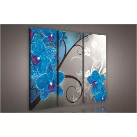 Orchidea minta, 3 darabos vászonkép, 90x80 cm méretben