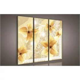 Liliom minta, 3 darabos vászonkép, 90x80 cm méretben
