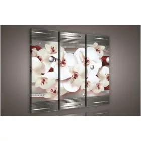   Orchidea absztrakt, 3 darabos vászonkép, 90x80 cm méretben