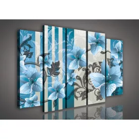 Vászonkép, 5 darabos Liliom minta 150x100 cm méretben