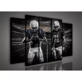   Vászonkép, 5 darabos Rugby játékosok a pályán 150x100 cm méretben