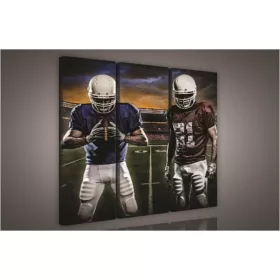 Rugby játékosok, 3 darabos vászonkép, 90x80 cm méretben